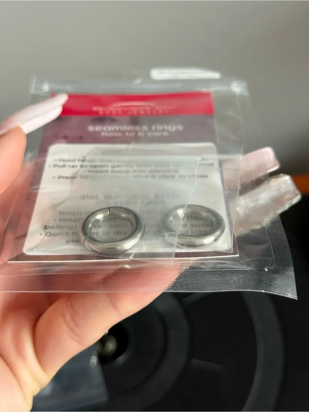 Silver hoop earrings